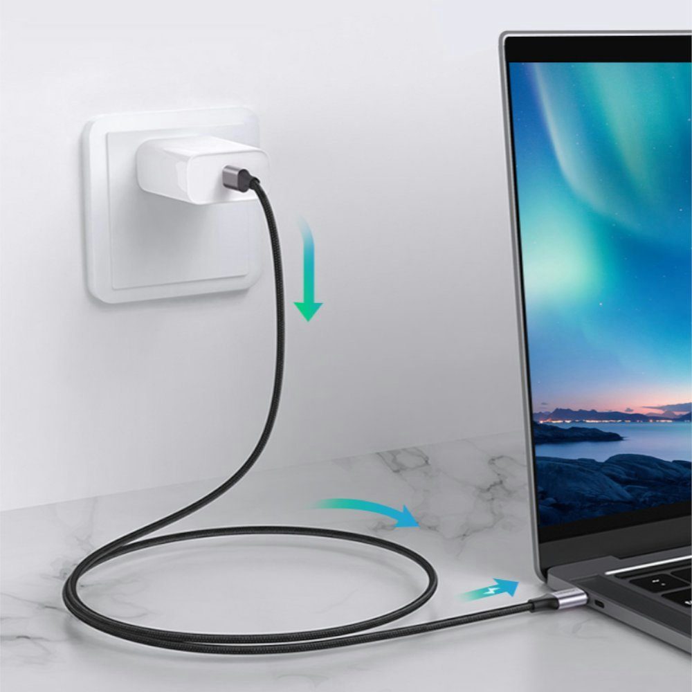 TradeNation Daten- und Schnellladekabel USB-C/USB-C USB-Kabel, USB-C, USB-C (100 cm), 5A, 60W