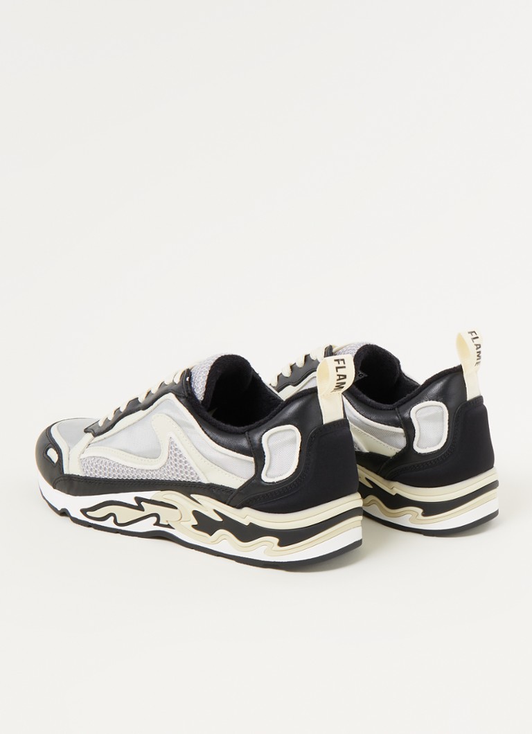 Sandro  Sneaker met leren en mesh details