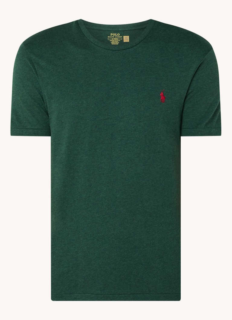 Ralph Lauren  Custom slim fit T-shirt met logoborduring