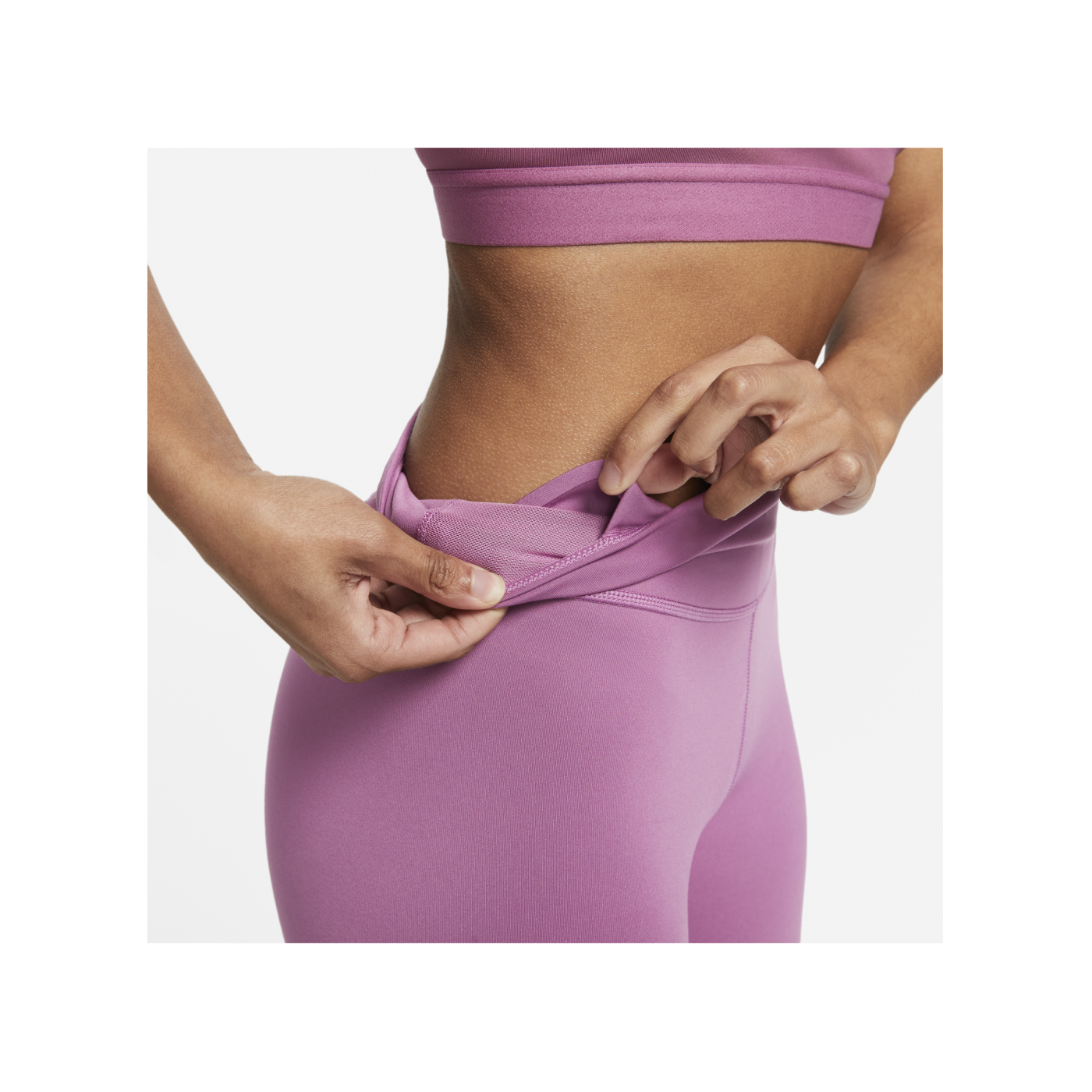 Nike Luxe Mid-Rise Leggings Running Damen Rot F507