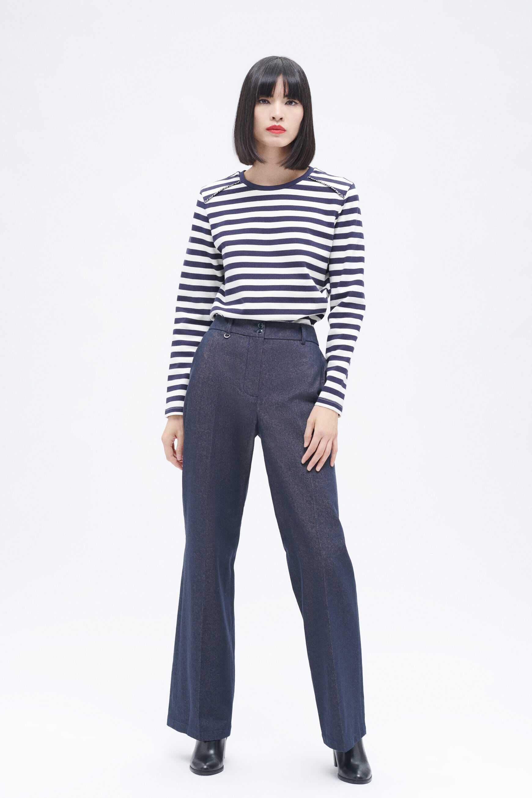 Pantalon pclark denim double stone femme