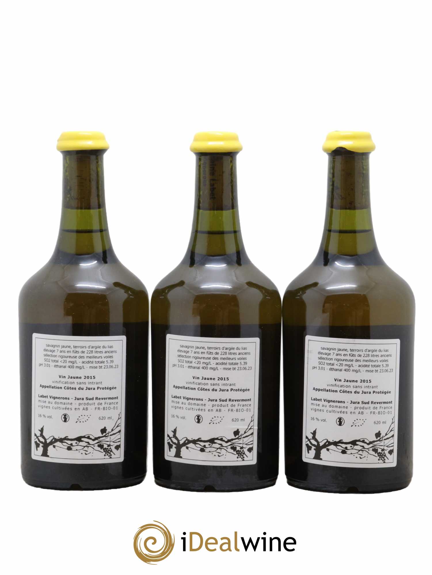 Côtes du Jura Vin Jaune Labet (Domaine)  2015 - Lot de 3 Bouteilles