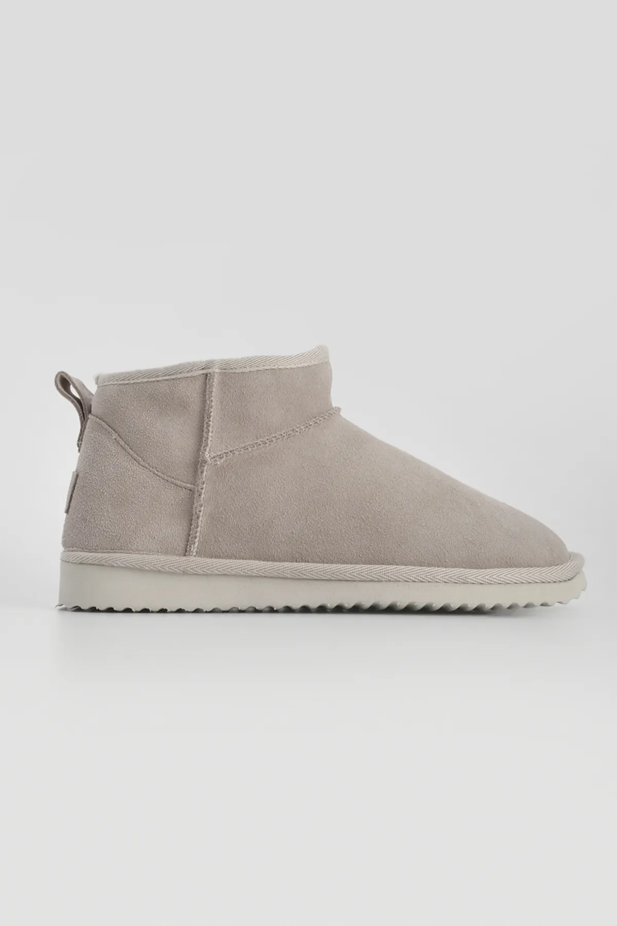 Marjin  Damen Stiefeletten aus echtem Leder mit Fell innen, Minigröße Rolen, Beige Wildleder