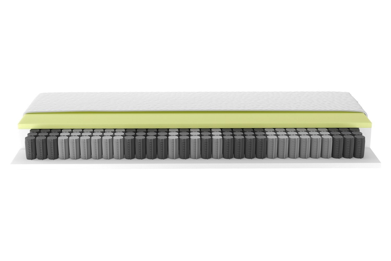 Taschenfederkernmatratze BULTEX DRIVE X5, 90 x 200 cm, Härtegrad H4, Schlaraffia, 21 cm hoch, 7-Zonen-Tonnentaschenfederkern, Bultex-Kaltschaum