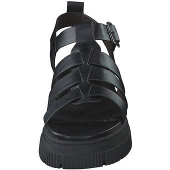 Tamaris Plateau Sandale in schwarz