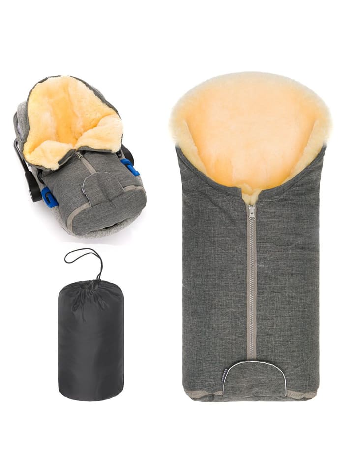 Zamboo Universal Lammfell-Fußsack für Babyschale & Babywanne in grau günstig kaufen onesize
