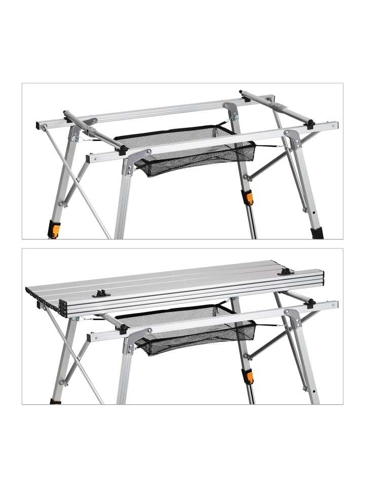 relaxdays Klapptisch in Silber günstig kaufen onesize