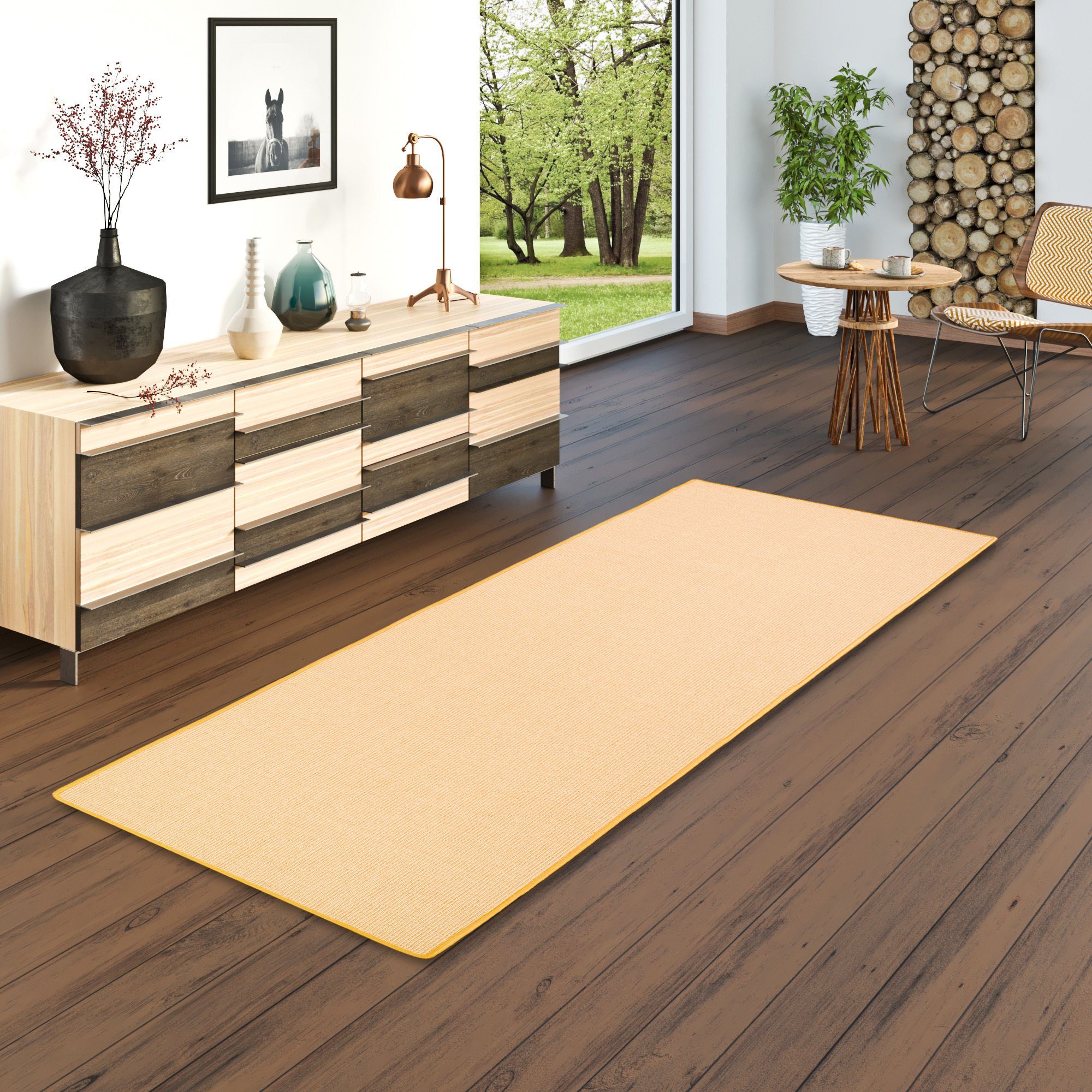 Sisalteppich Sisal Natur Läufer Teppich, Snapstyle, Rechteckig, Höhe: 6 mm