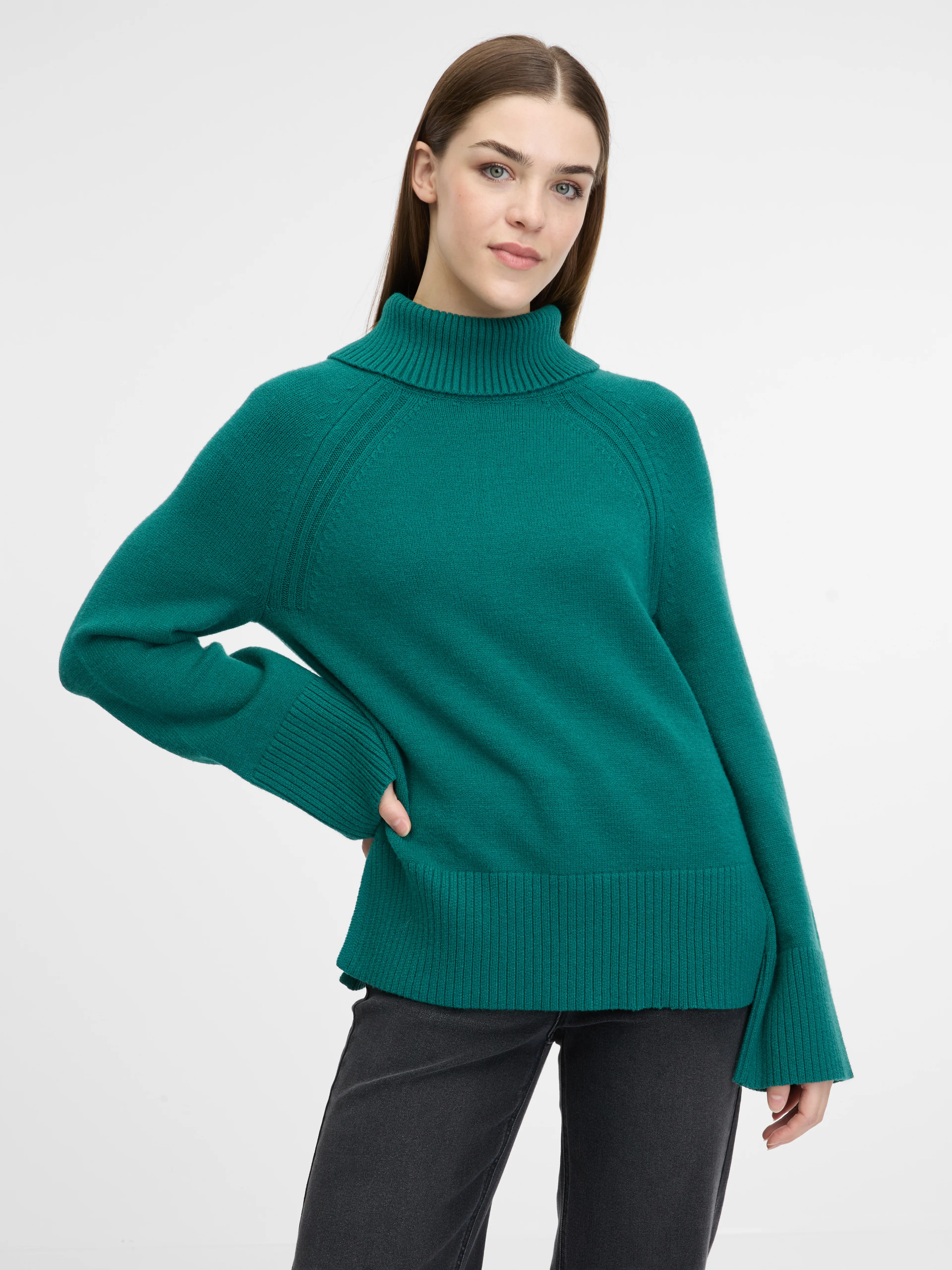 Grüner Damenpullover ORSAY