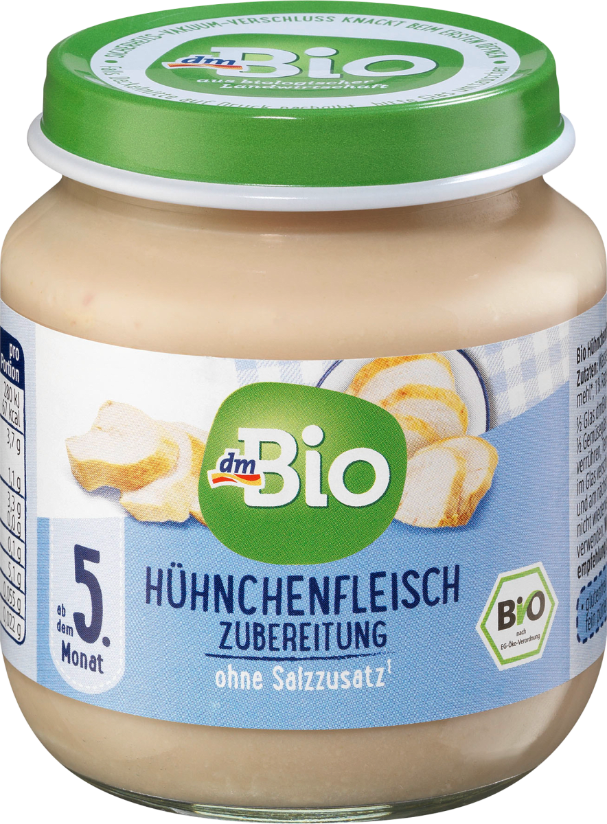 Hühnchenfleisch Zubereitung ab dem 5. Monat, 125 g