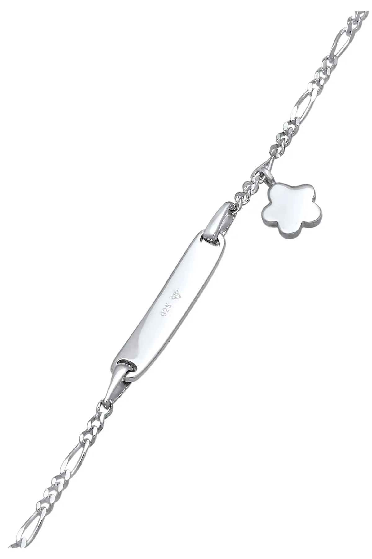 ELLI  Armband Kinder ID-Armband Schild Blume Geburt 925 Silber