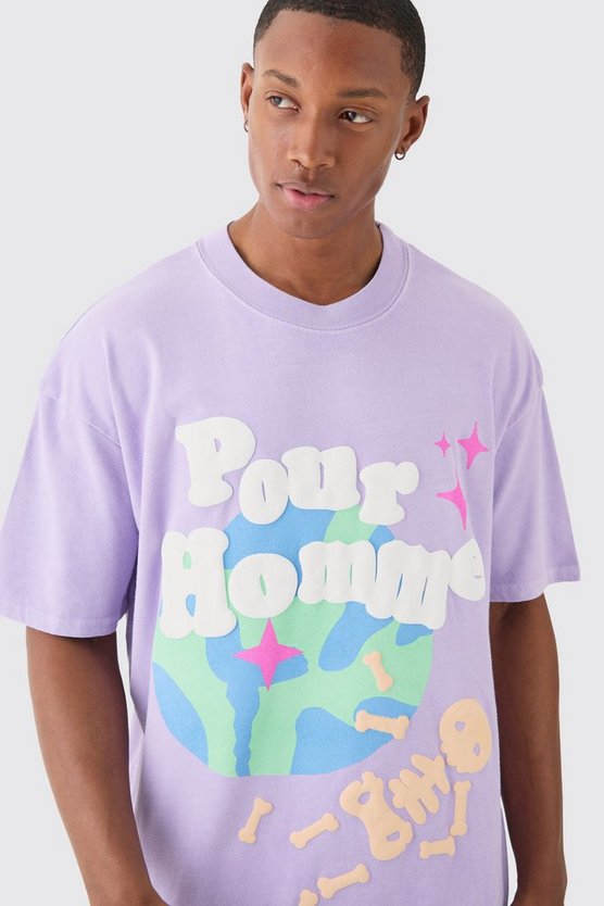 Oversize T-Shirt mit Space-Waschung
