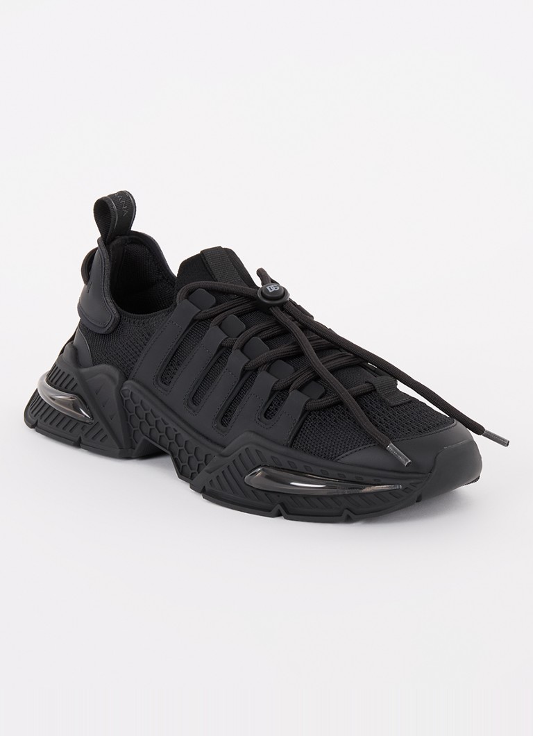 Dolce & Gabbana Airmaster sneaker with knitted upper and calfskin details