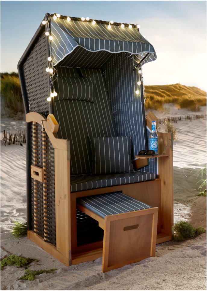 Strandkorb für 1 Person mit LED