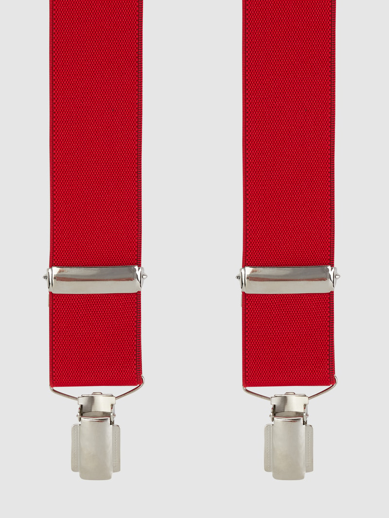 Hosenträger in X-Form in dunkelrot