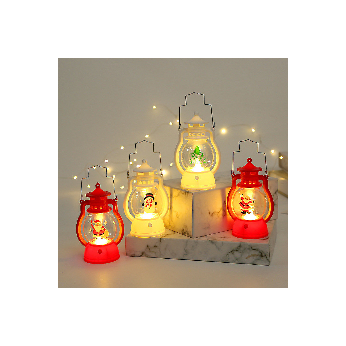 Tragbare kleine LED-Öllampe für Weihnachtsdekorationen Alter Mann Schneemann Weihnachtsatmosphäre Kinder tragbare Lampe