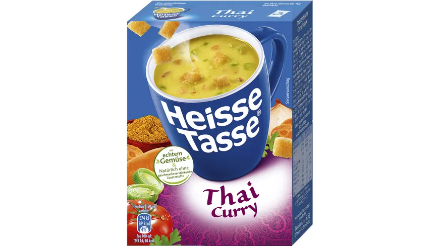 Heisse Tasse Thai Curry Suppe 450 ml