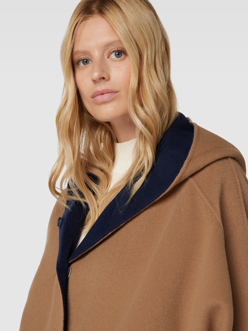 Jacke mit Druckknopfleiste Modell 'MAGNO' in marineblau