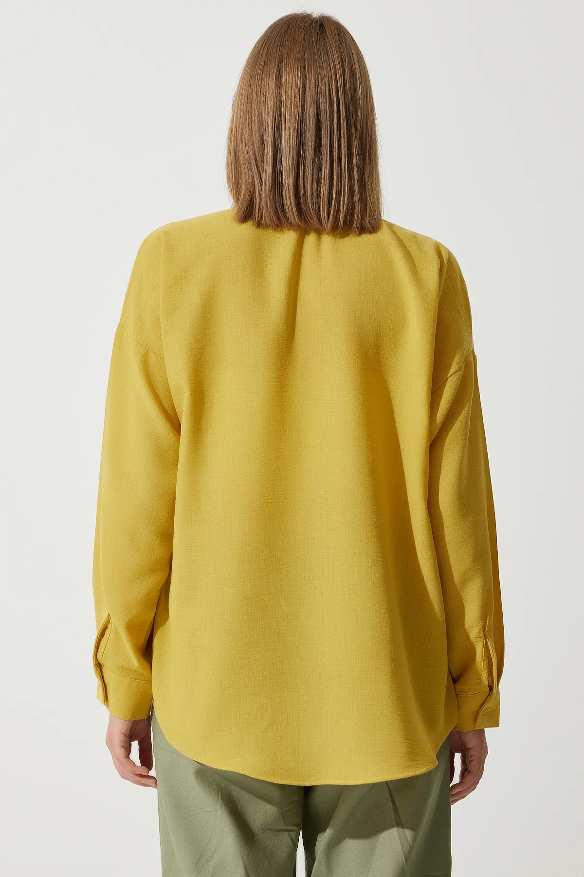 Happiness İstanbul  Hemd - Gelb - Oversized