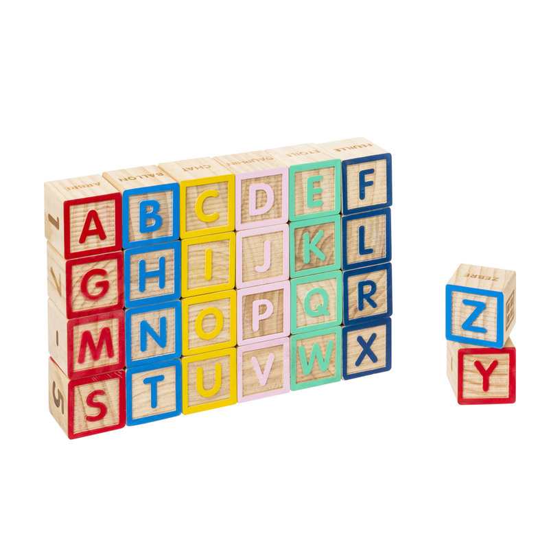 Cubes alphabet en bois Oxybul