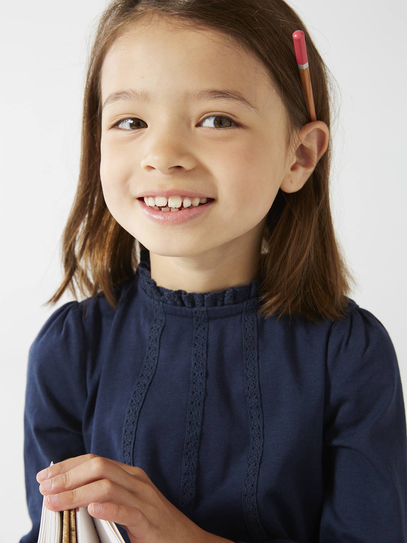 Vertbaudet Mädchen Blusenshirt BASIC - weiß