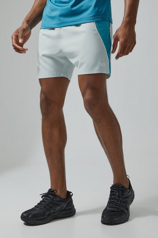 Man Active strukturierte Colorblock Mesh-Shorts