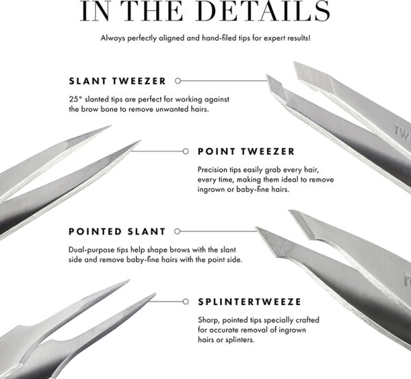 Tweezerman Slant Tweezer - Schräge Pinzette, Champagne Pinzette