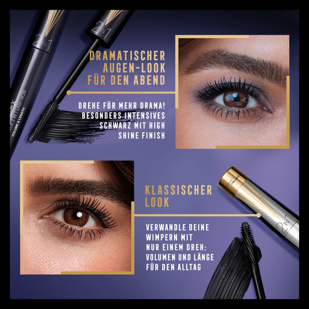 Mascara Masterpiece 2in1 Lash Wow 003 Midnight Black, 7 ml
