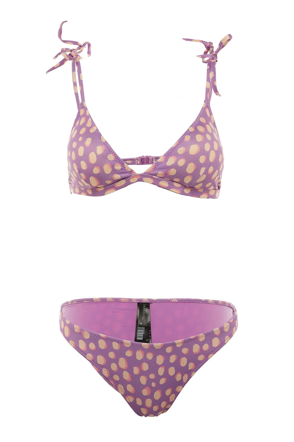 Trendyol Collection  Triangel-Bikini-Set mit hohem Beinausschnitt und Blumenmuster zum Binden TBESS22BT0012