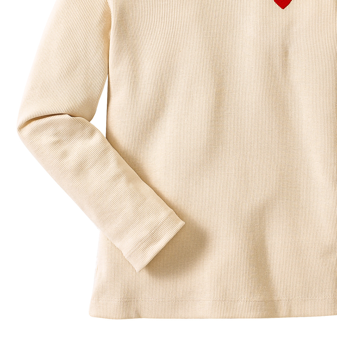 Mädchen Langarmshirt mit gerippter Struktur