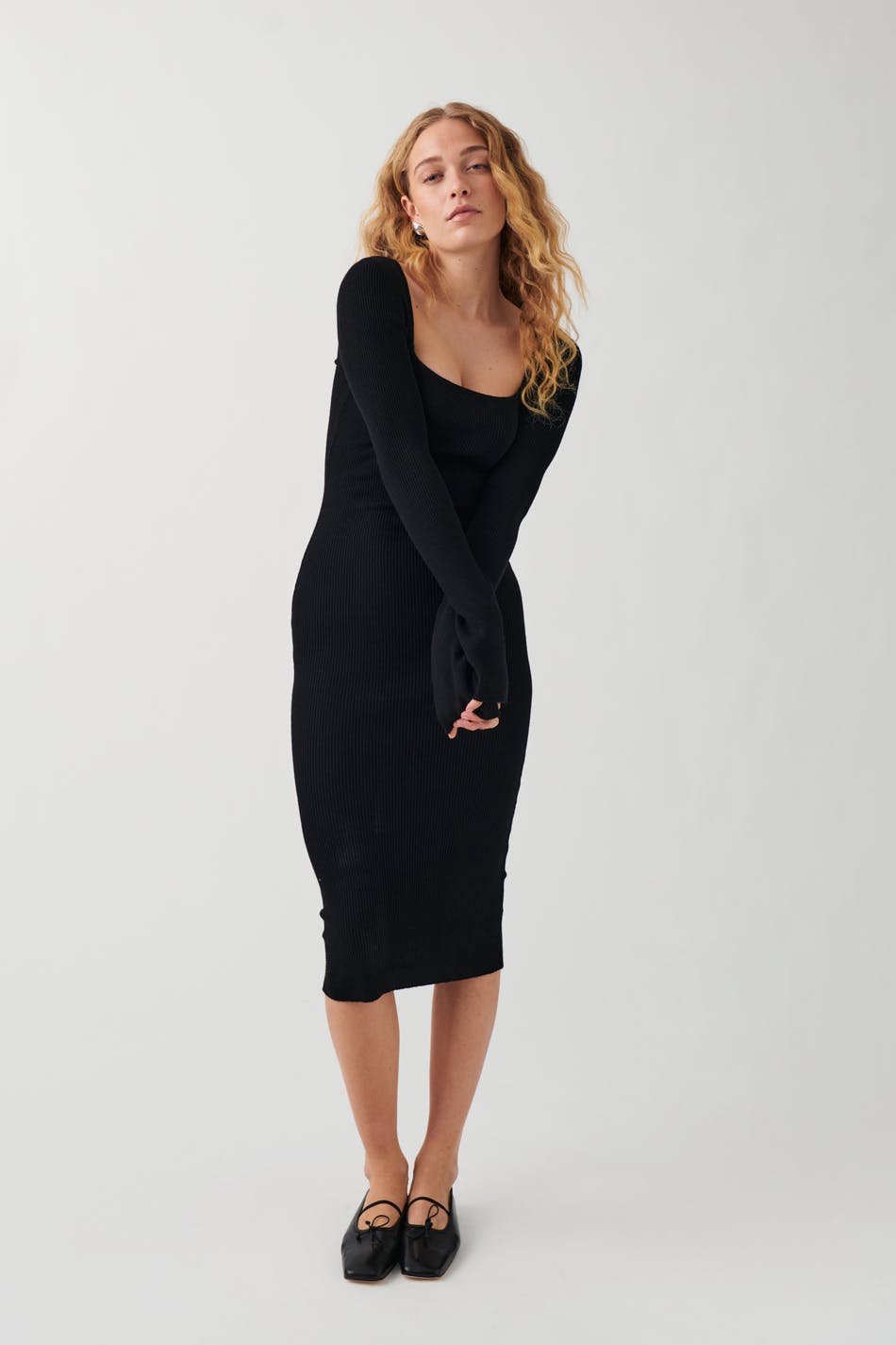 Knitted midi dress