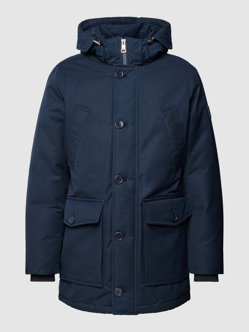 Parka mit abnehmbarer Kapuze Modell 'ROCKIE' in marineblau
