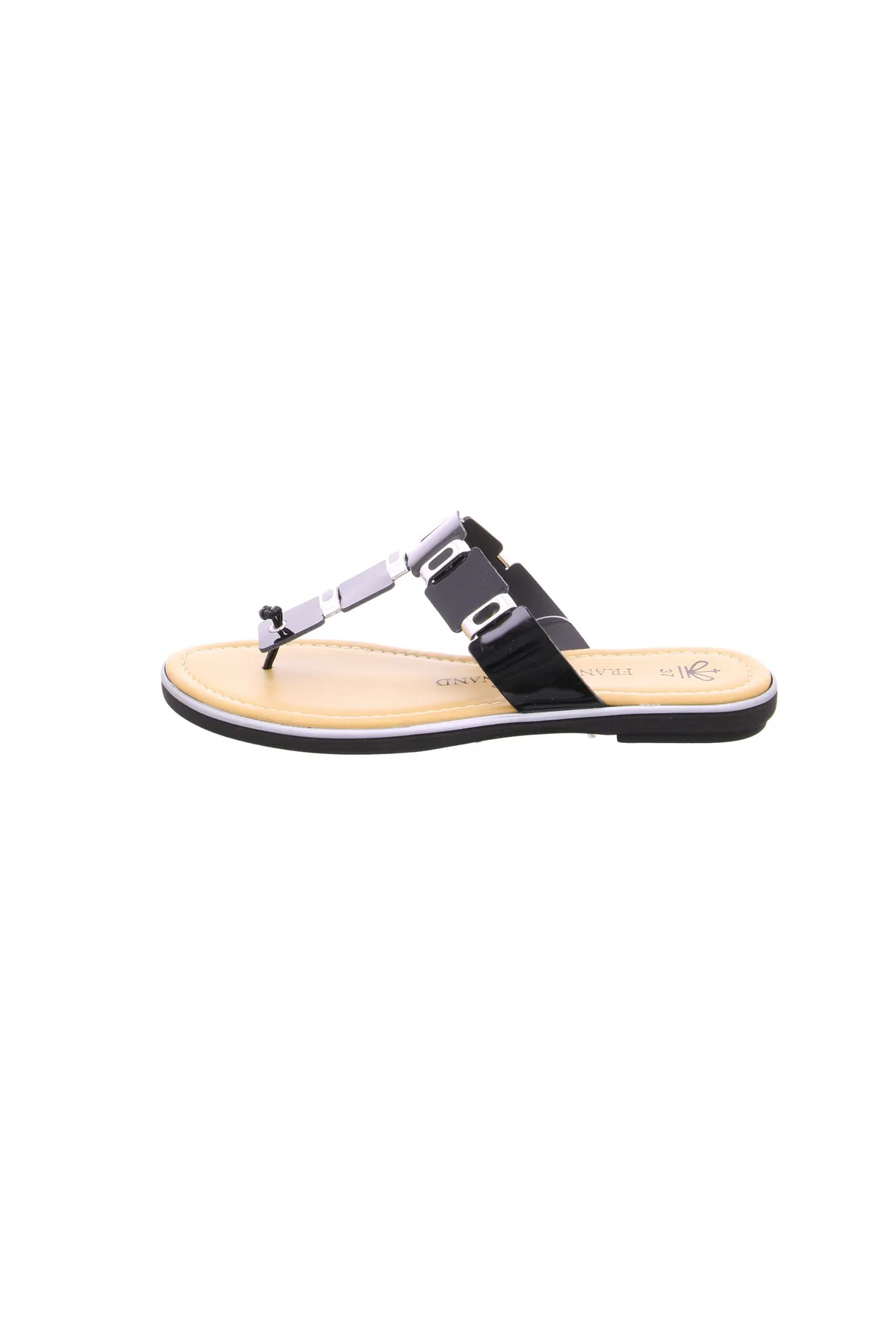 Franz Ferdinand  Sandalette - Schwarz - Flacher Absatz