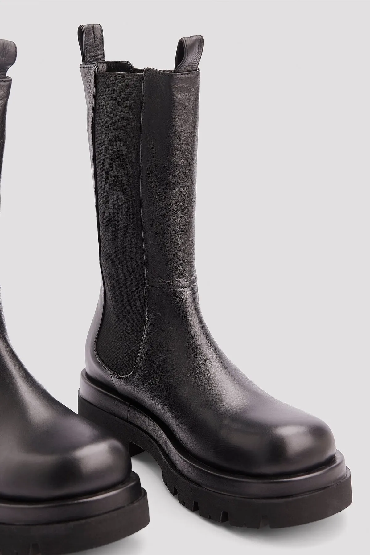 NA-KD  Stiefelette - Schwarz - Flacher Absatz
