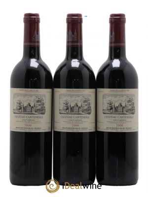 Château Cantemerle 5ème Grand Cru Classé  2000 - Lot de 3 Bouteilles