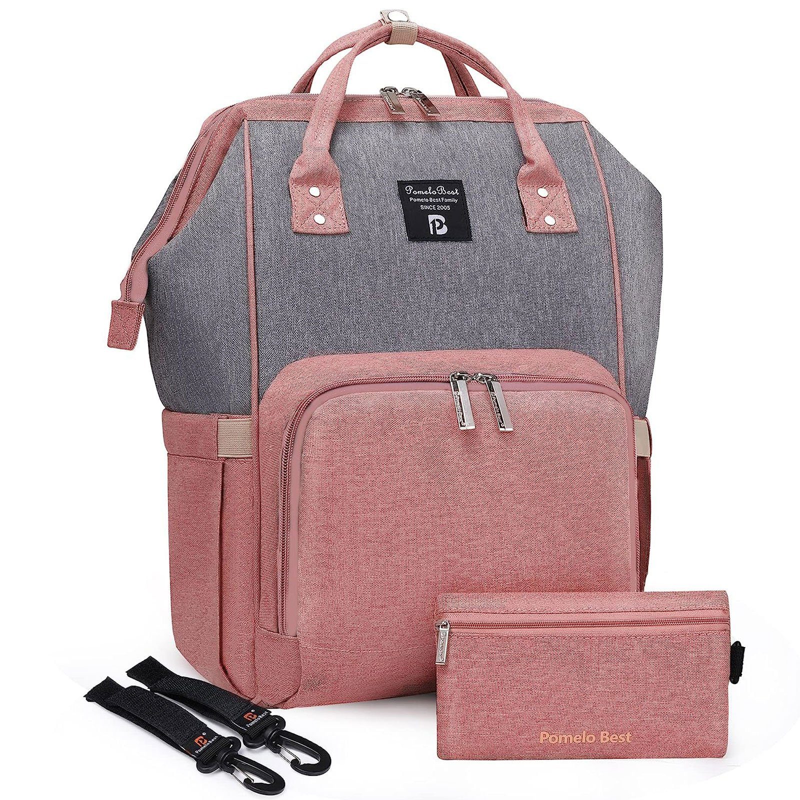 REDOM Wickelrucksack Wickeltasche Rucksack Baby Multifunktions-Babytaschen wasserabweisend (Windeln Babyflasche Milchfläsche Rucksack Tasche mit Flaschenhalter, Multifunktional, Babytasche, Wickelrucksack, für Mama und Papa unterwegs), mit tragbarer