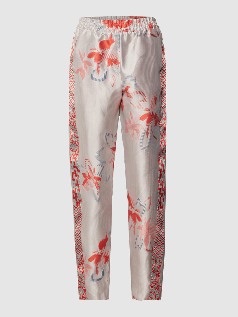 Hose mit floralem Allover-Muster in graphit