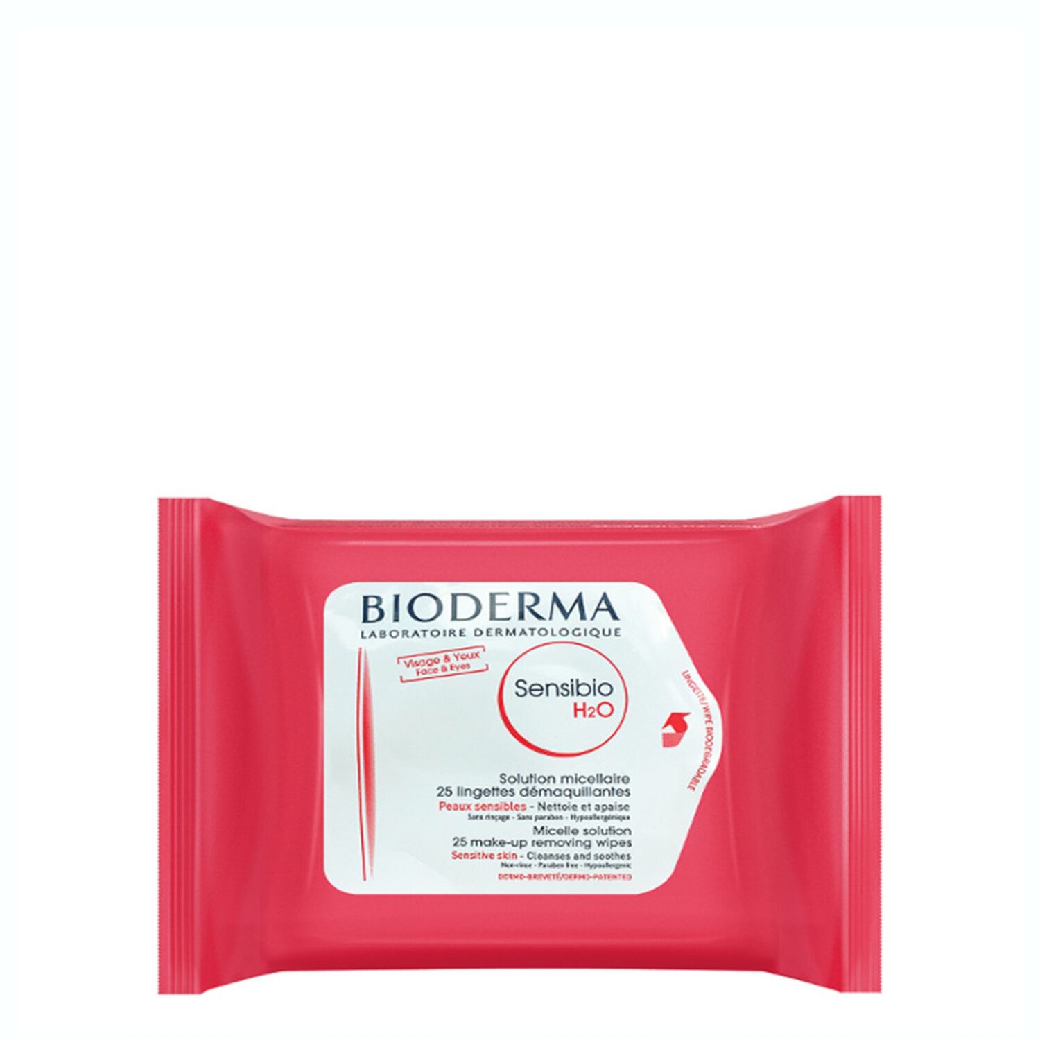 Bioderma Créaline H2O 25 Lingettes Démaquillantes - Peaux Sensibles