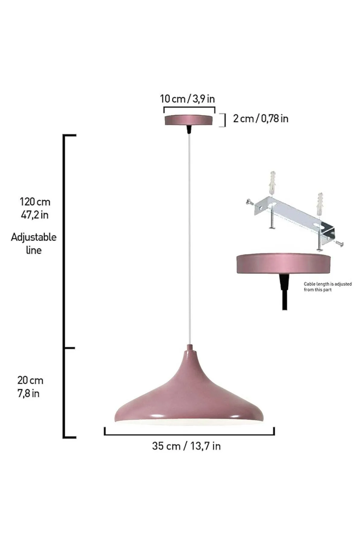 Bamyum  Champion 35cm Pendelleuchte - E27 Lilac Lampe