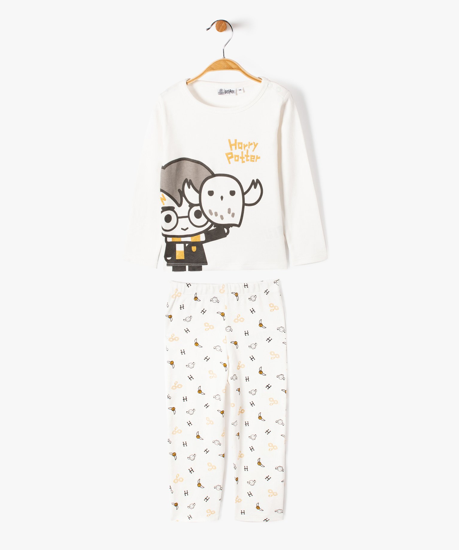 Pyjama bébé 2 pièces imprimé - Harry Potter ecru | GEMO