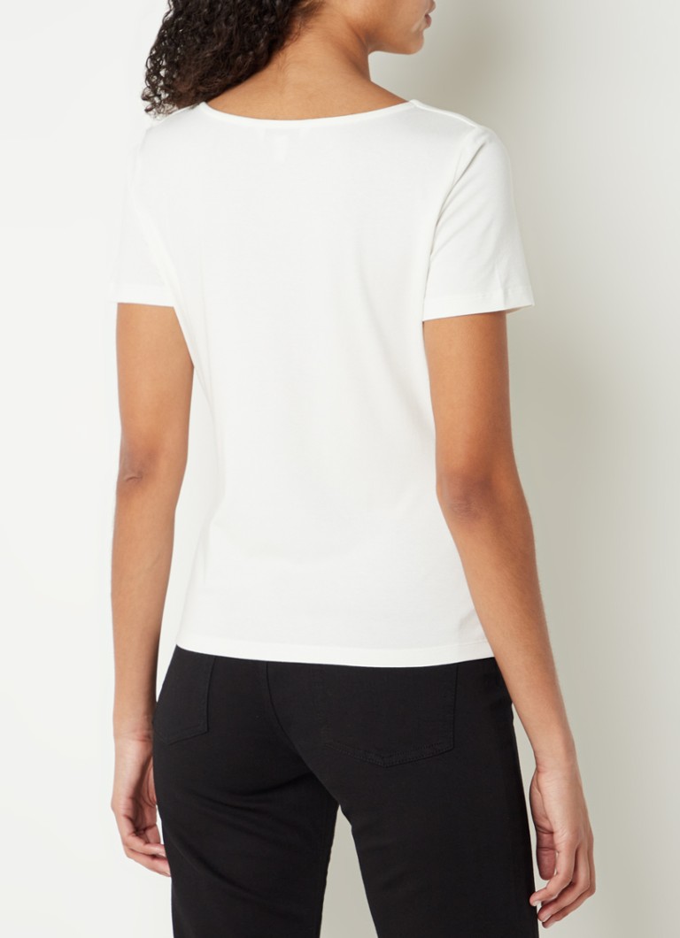 LKBennett Tasha top with rectangular neckline