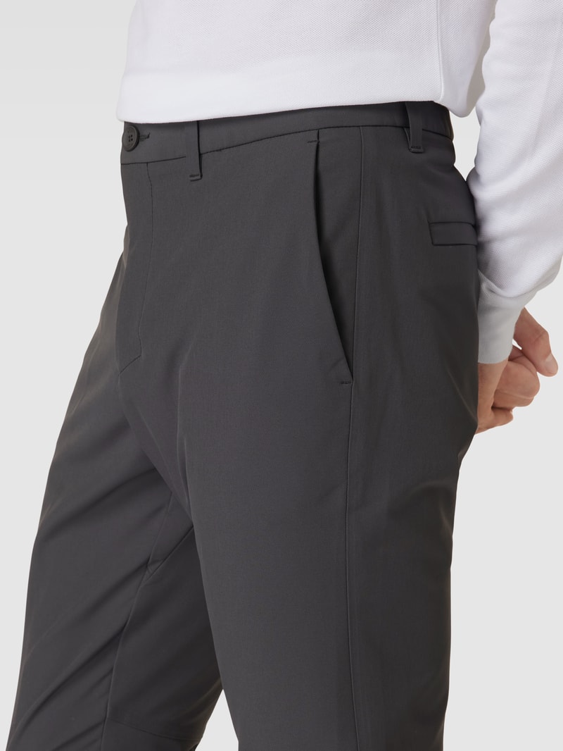 Hose mit Bügelfalten Modell 'COMUTER' in anthrazit