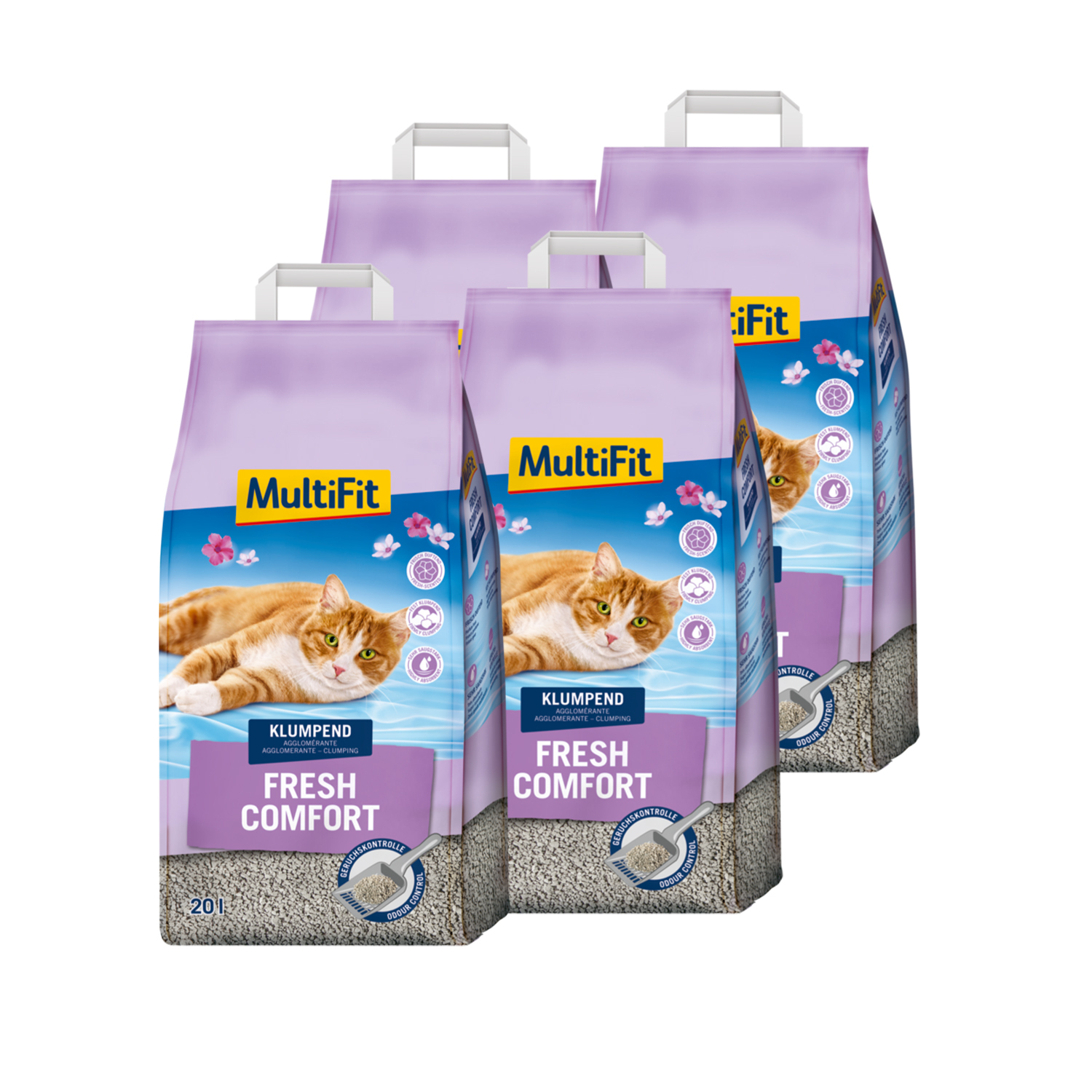 MultiFit Katzenstreu MultiFit Fresh Comfort 4x20 l