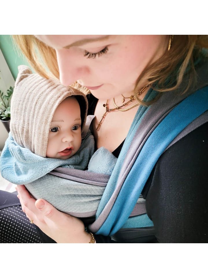 Hoppediz Babytragetuch Gewebtes Tragetuch in Brighton günstig kaufen 5,40 x 0,70 m