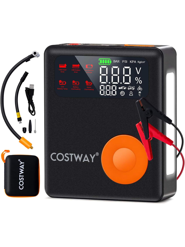 COSTWAY Elektrische Luftpumpe 12V 2000A in Schwarz günstig kaufen onesize