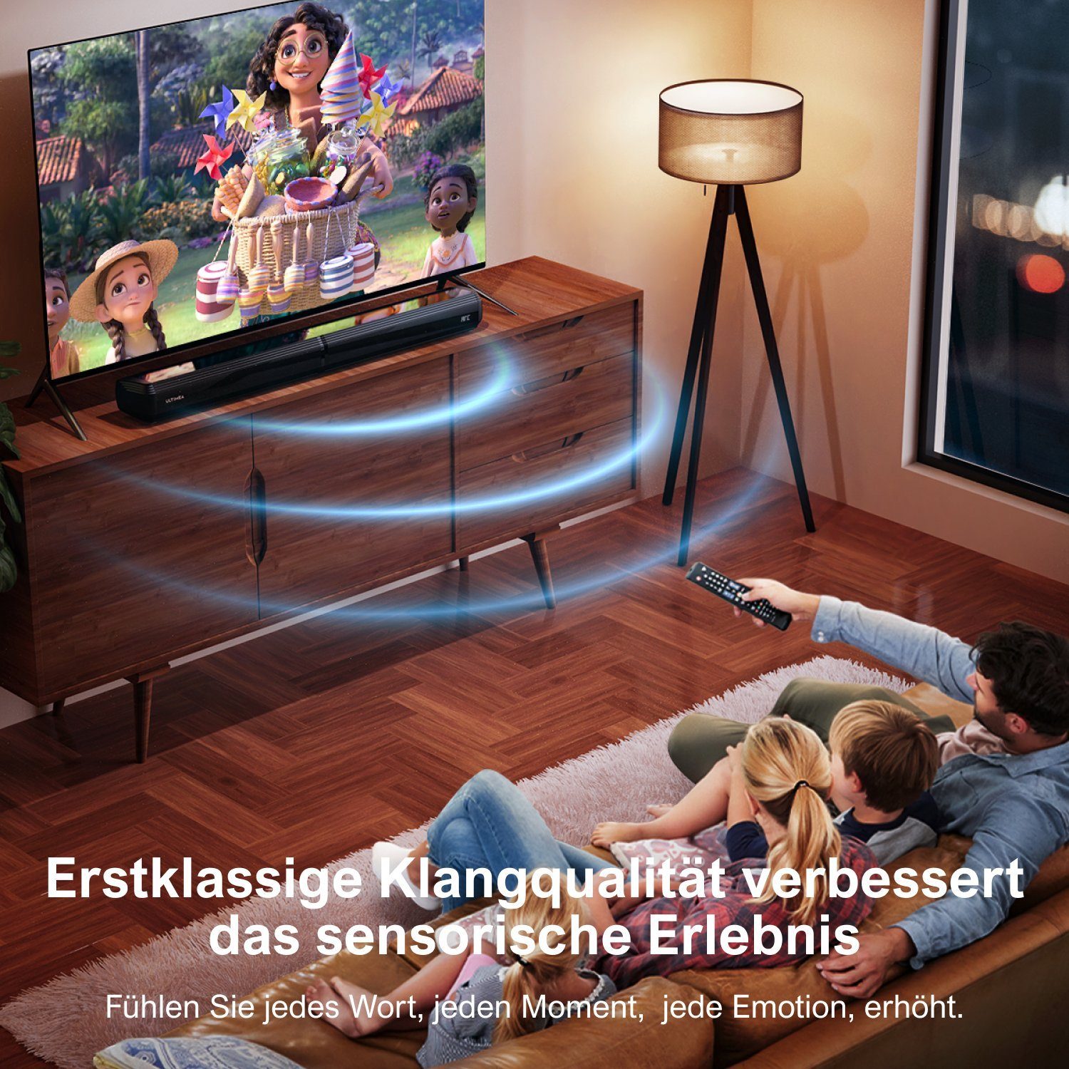 Ultimea Apollo S40 2.2 Soundbar (100 W, Abnehmbar Lautsprecher)