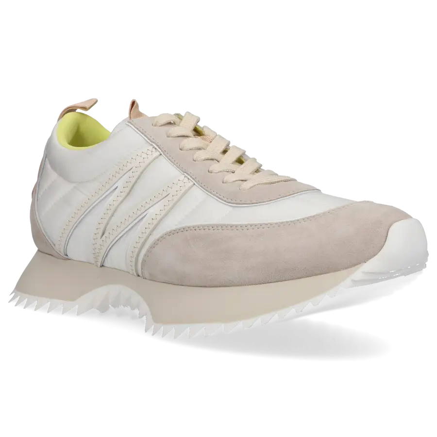 Moncler - Sneaker low PACEY Veloursleder Nylon - weiß