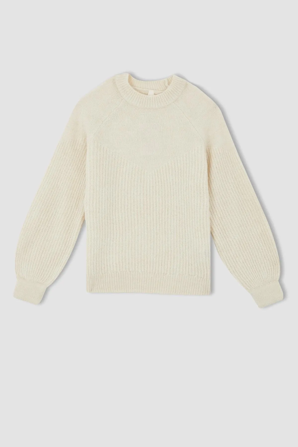 DeFacto  Mädchenpullover mit normaler Passform und Rundhalsausschnitt