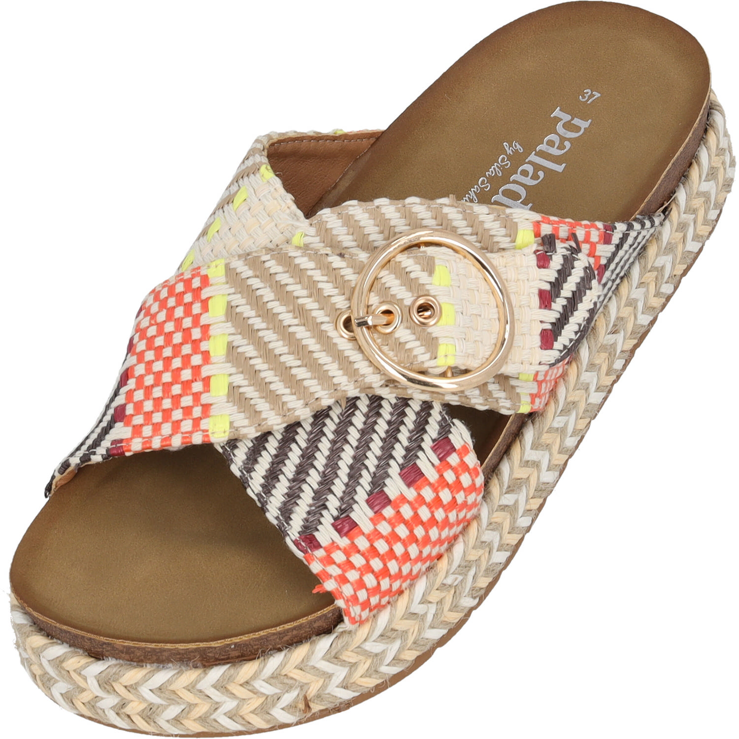 Palado Zurlo by Sila Sahin, Plateau-Pantoletten, Damen, Beige