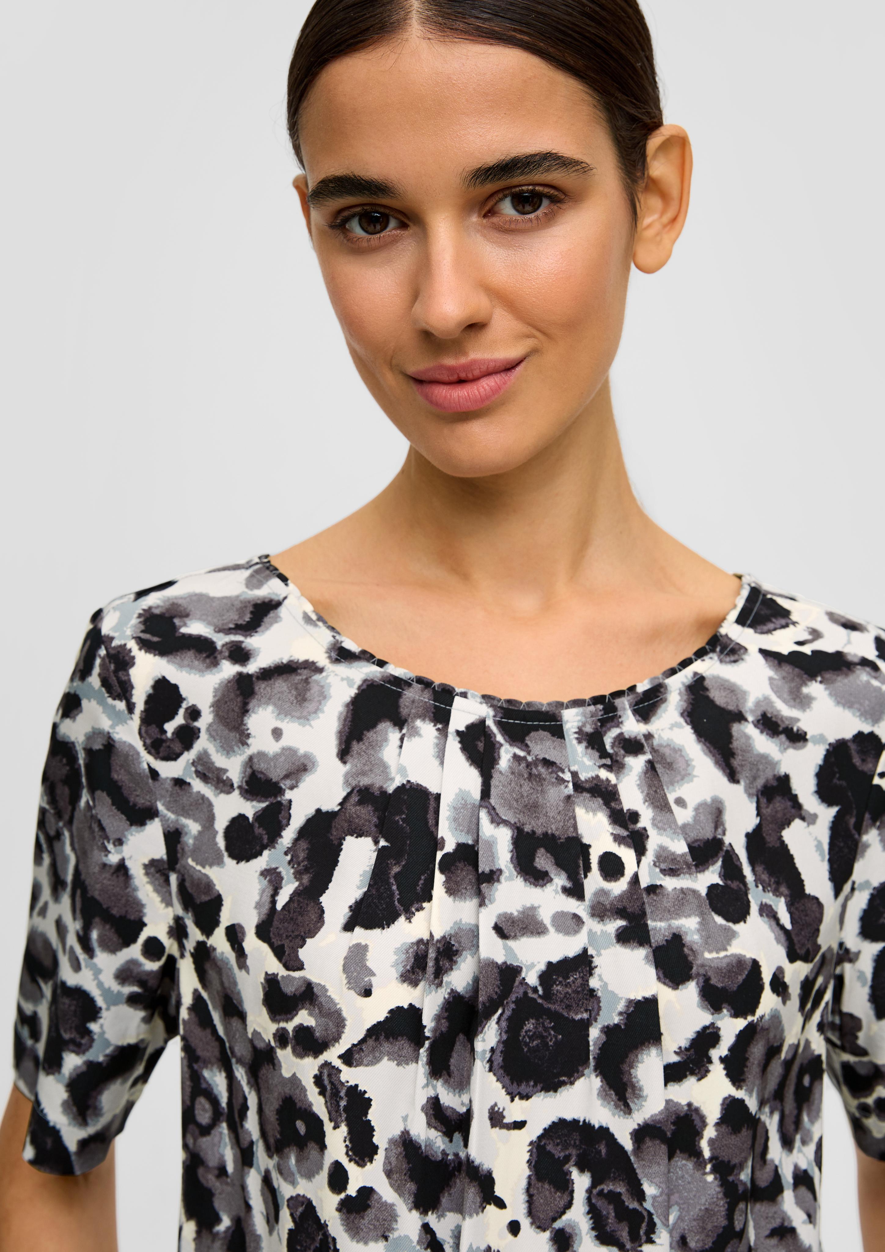 Gemusterte Bluse aus Twill  2136618-07A3